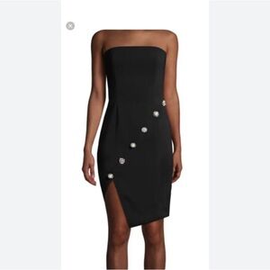 NWT Jay Godfrey strapless black cocktail dress size 0